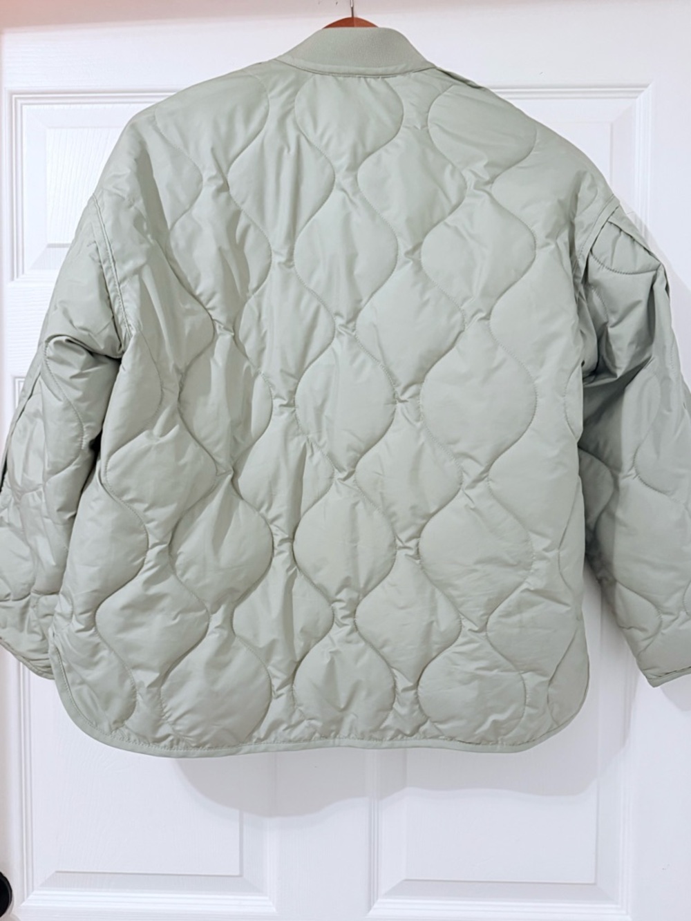 Mango Oversized Quilted Anorak Sage - Picture 14 of 15